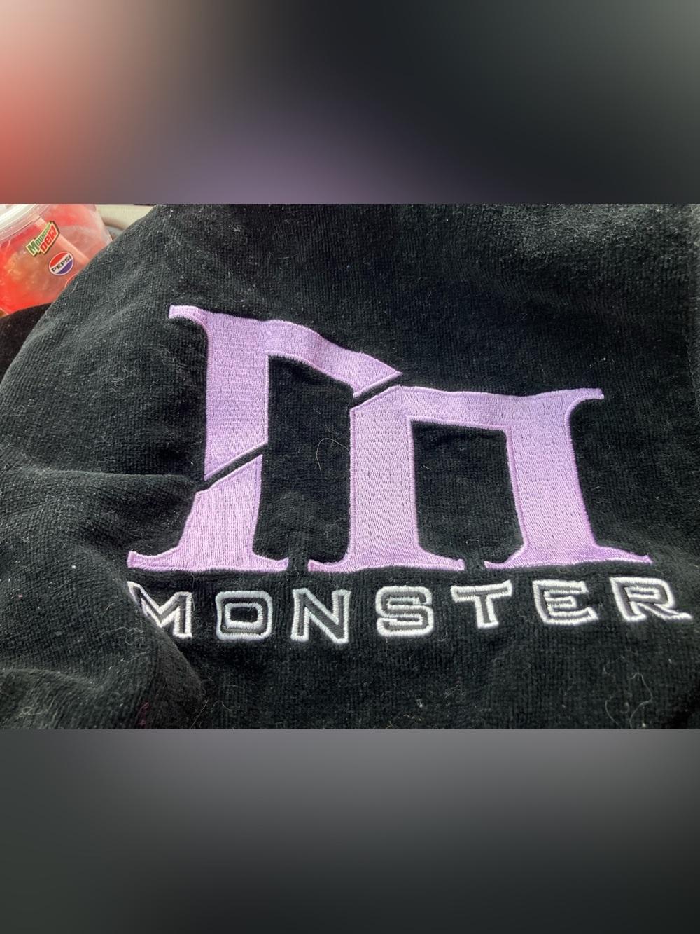 Monster Energy Purple Logo Black Bar Hand Towel Thick Cotton